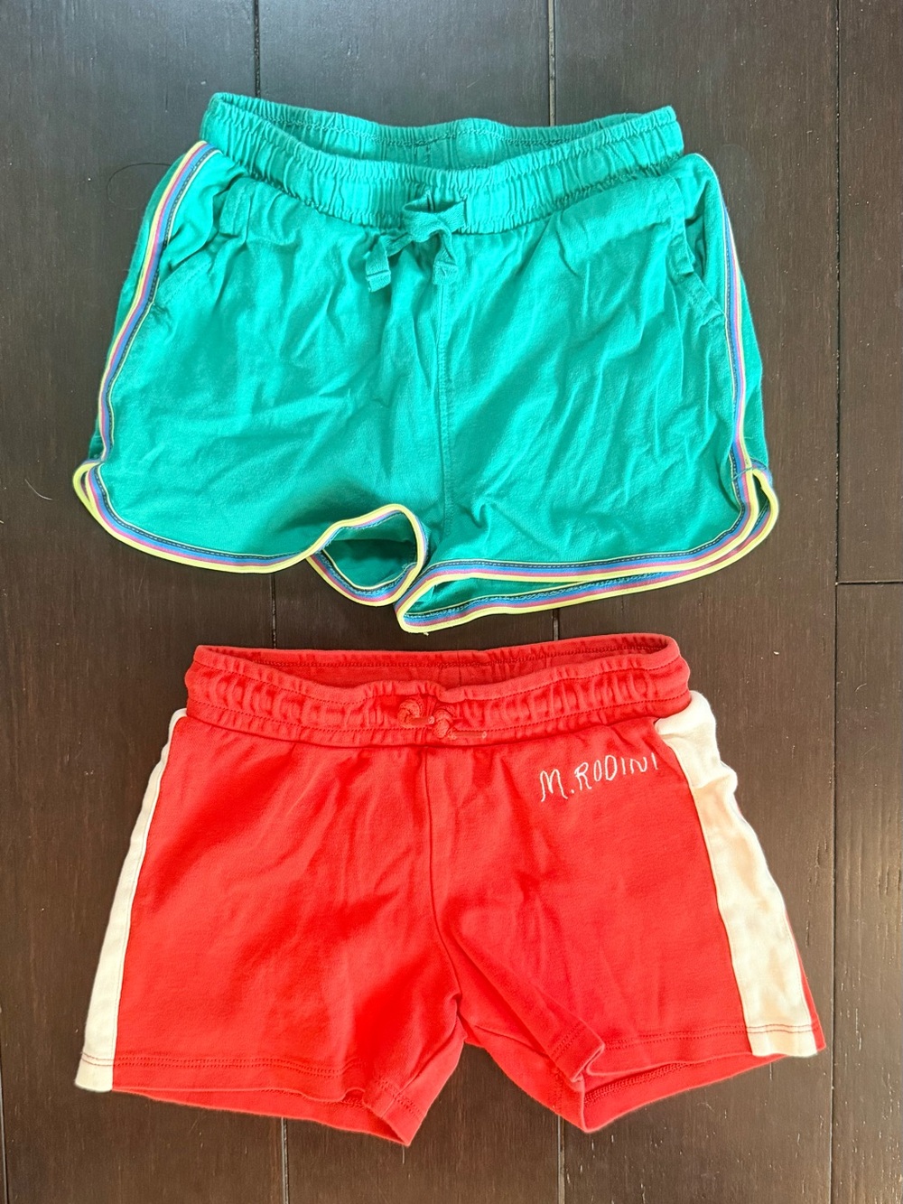 Set of Two Kids Retro Running Shorts Sportswear